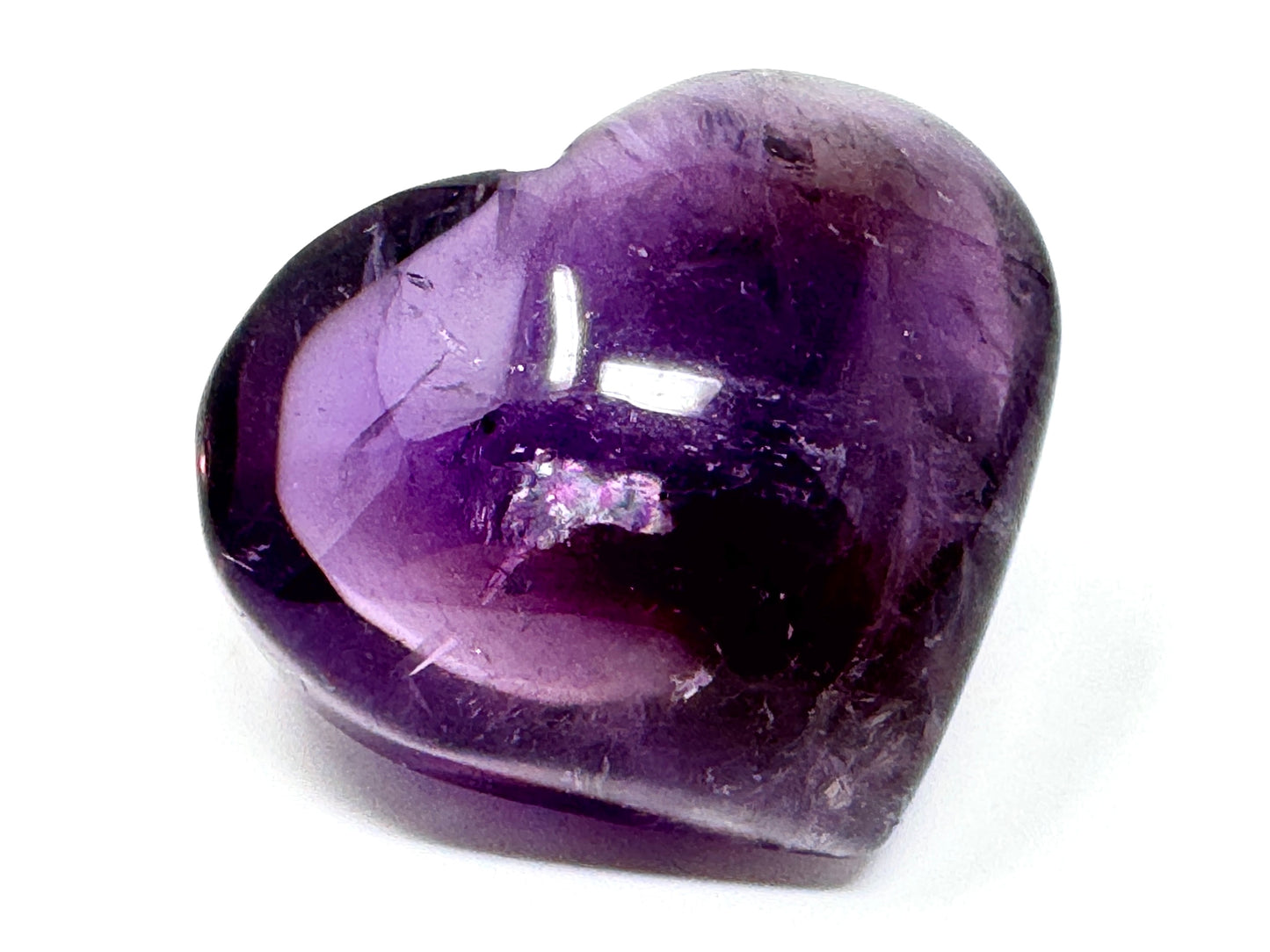 Amethyst Quartz Crystal Heart 4.3cm