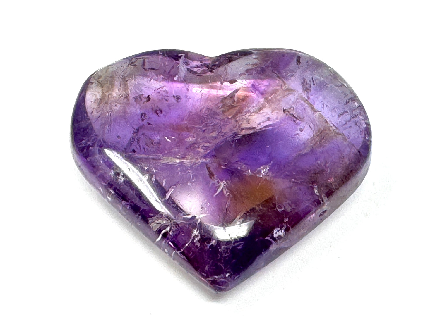 Amethyst Quartz Crystal Heart 4.3cm