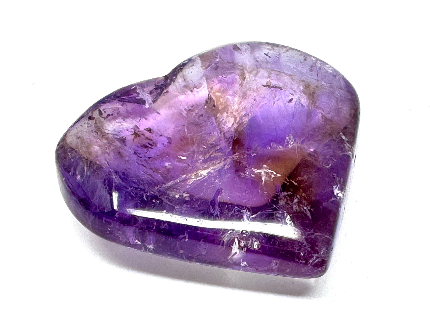 Amethyst Quartz Crystal Heart 4.3cm
