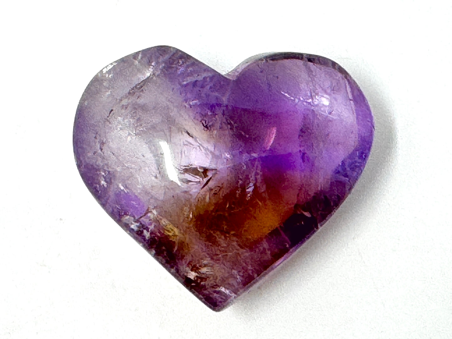 Ametrine Quartz Crystal Heart 4cm