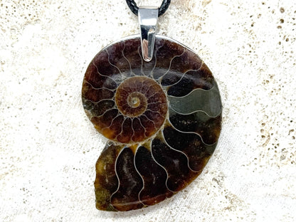 Ammonite Half Pendant 4.2cm