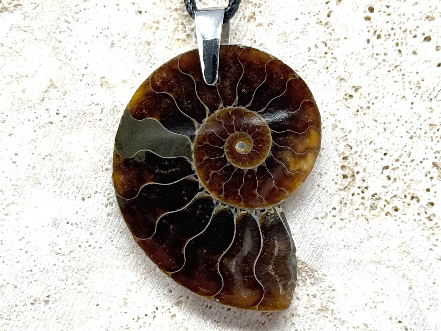 Ammonite Half Pendant 4.2cm