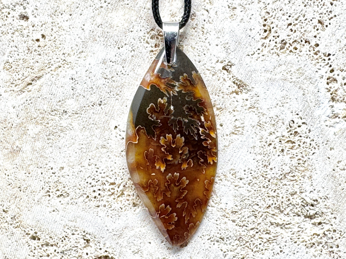 Ammonite Section Pendant Free Shape 5.7cm