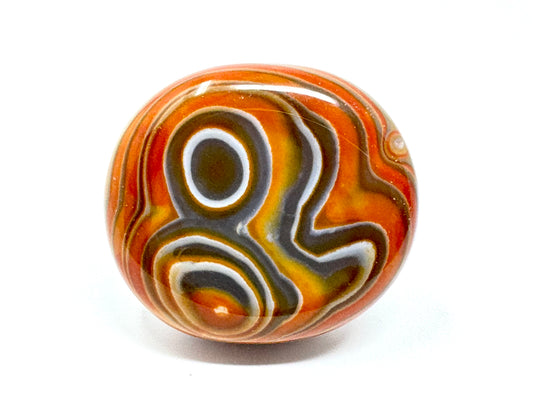 Banded Agate Crystal Pebble Flat 5.4cm