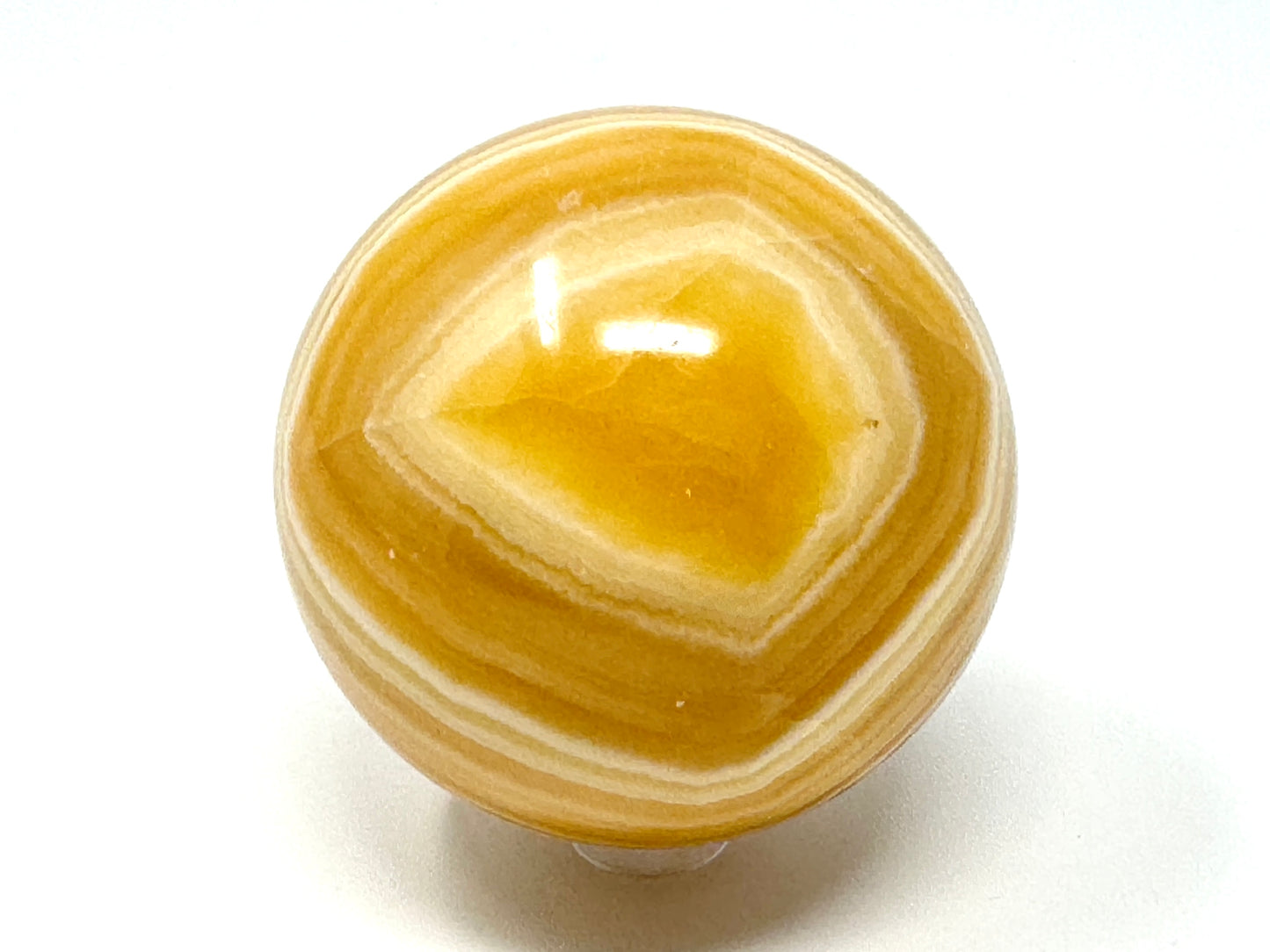 Banded Orange Calcite Crystal Sphere 6.7cm