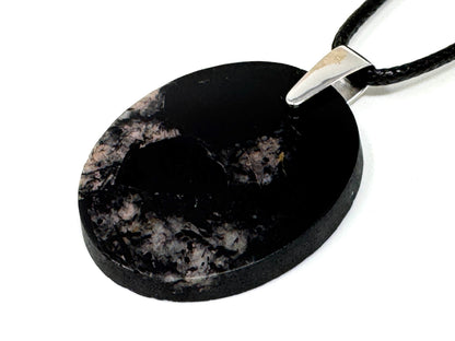 Black Tourmaline Pendant oval 3.4cm