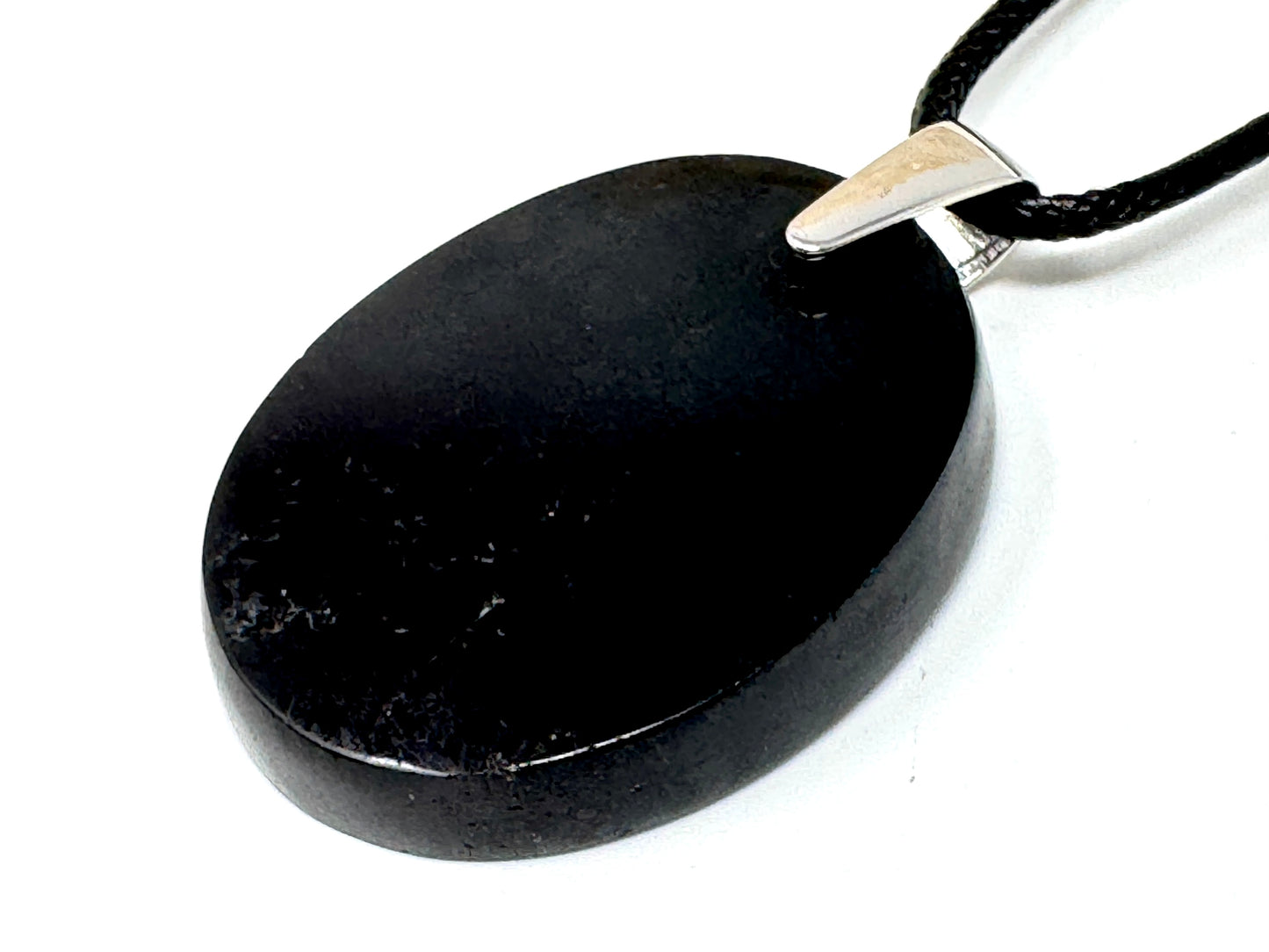 Black Tourmaline Pendant oval 3.4cm