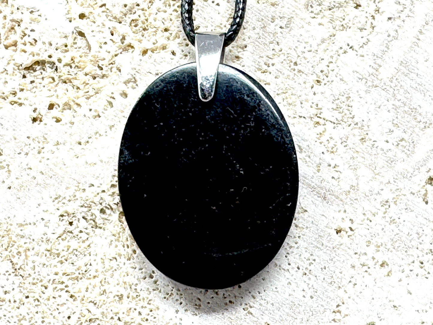 Black Tourmaline Pendant oval 3.3cm
