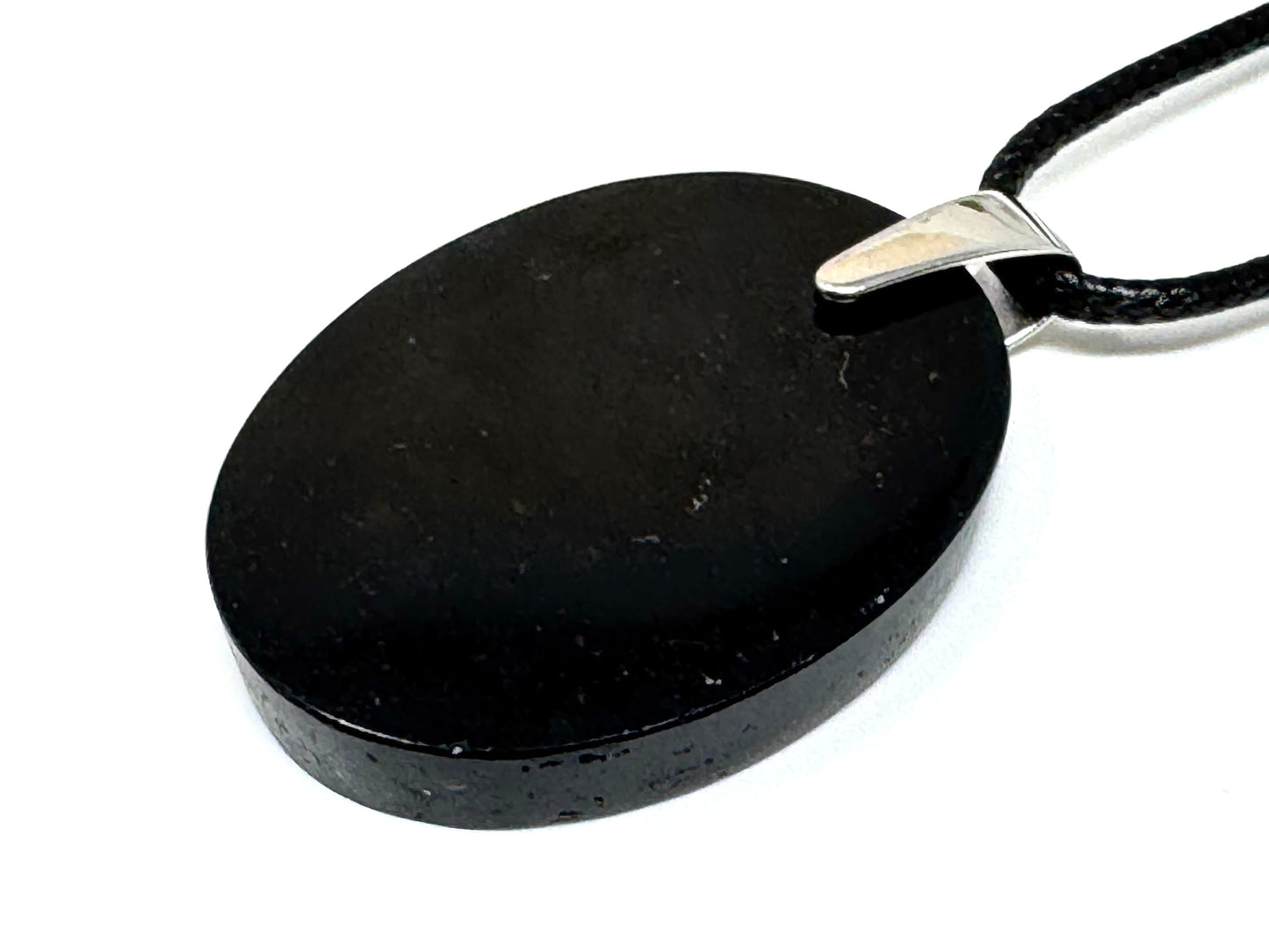 Black Tourmaline Pendant oval 3.3cm