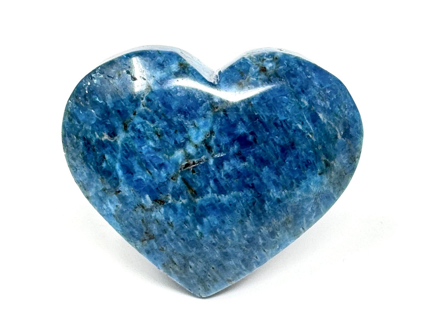 Blue Apatite Crystal Heart 6.2cm