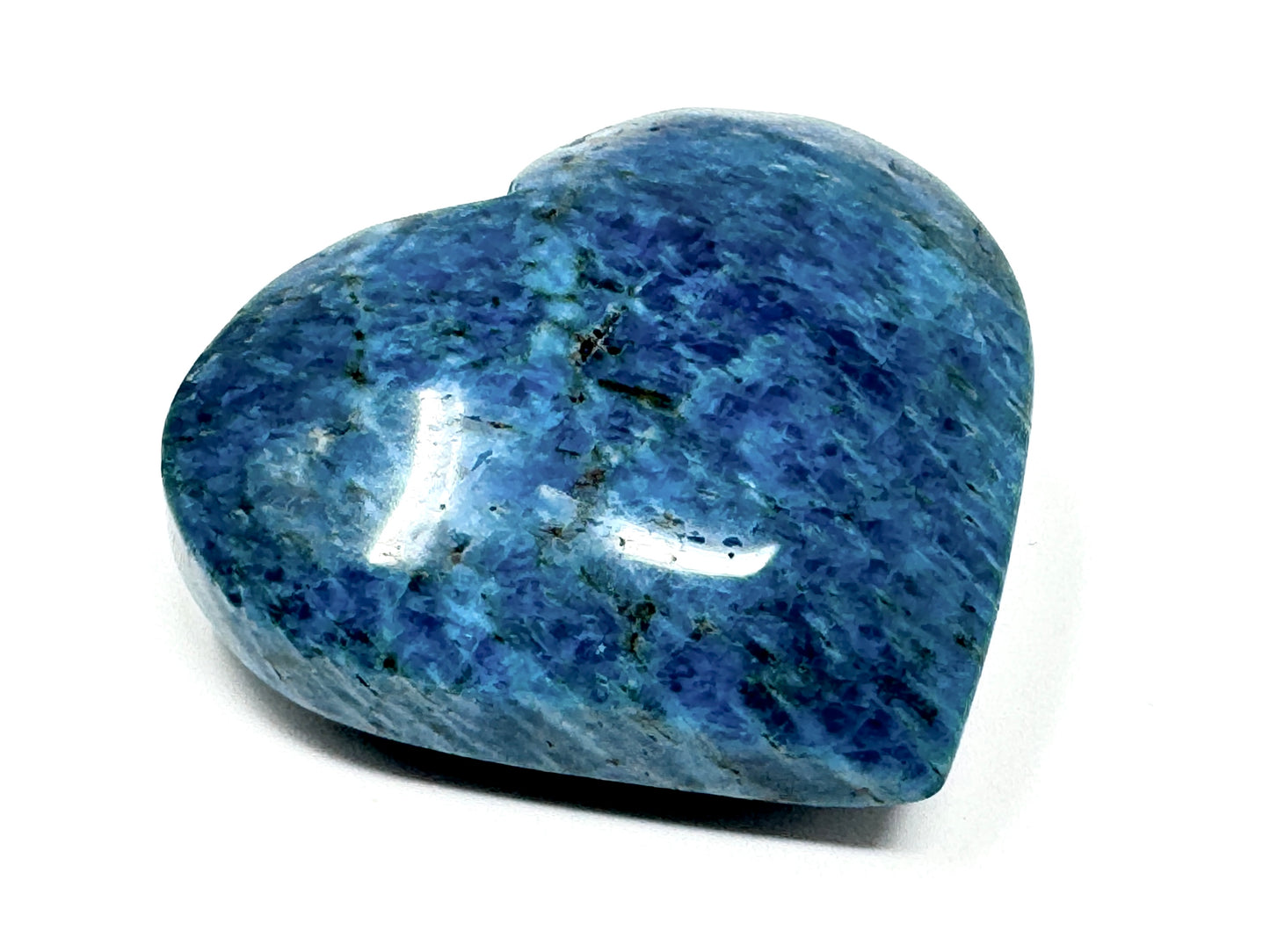 Blue Apatite Crystal Heart 6.2cm