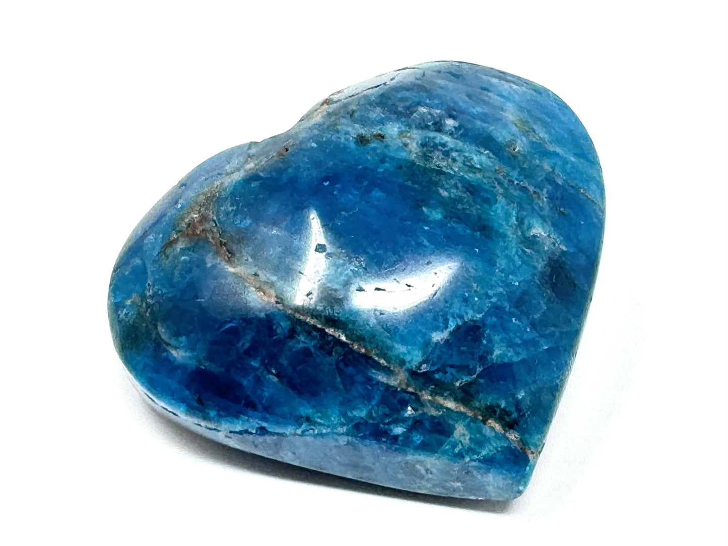 Blue Apatite Crystal Heart 5.5cm