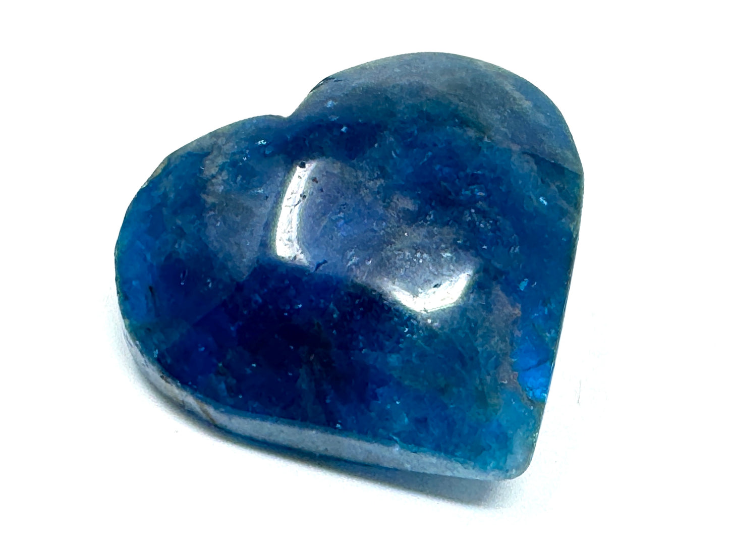 Blue Apatite Crystal Heart 4.4cm