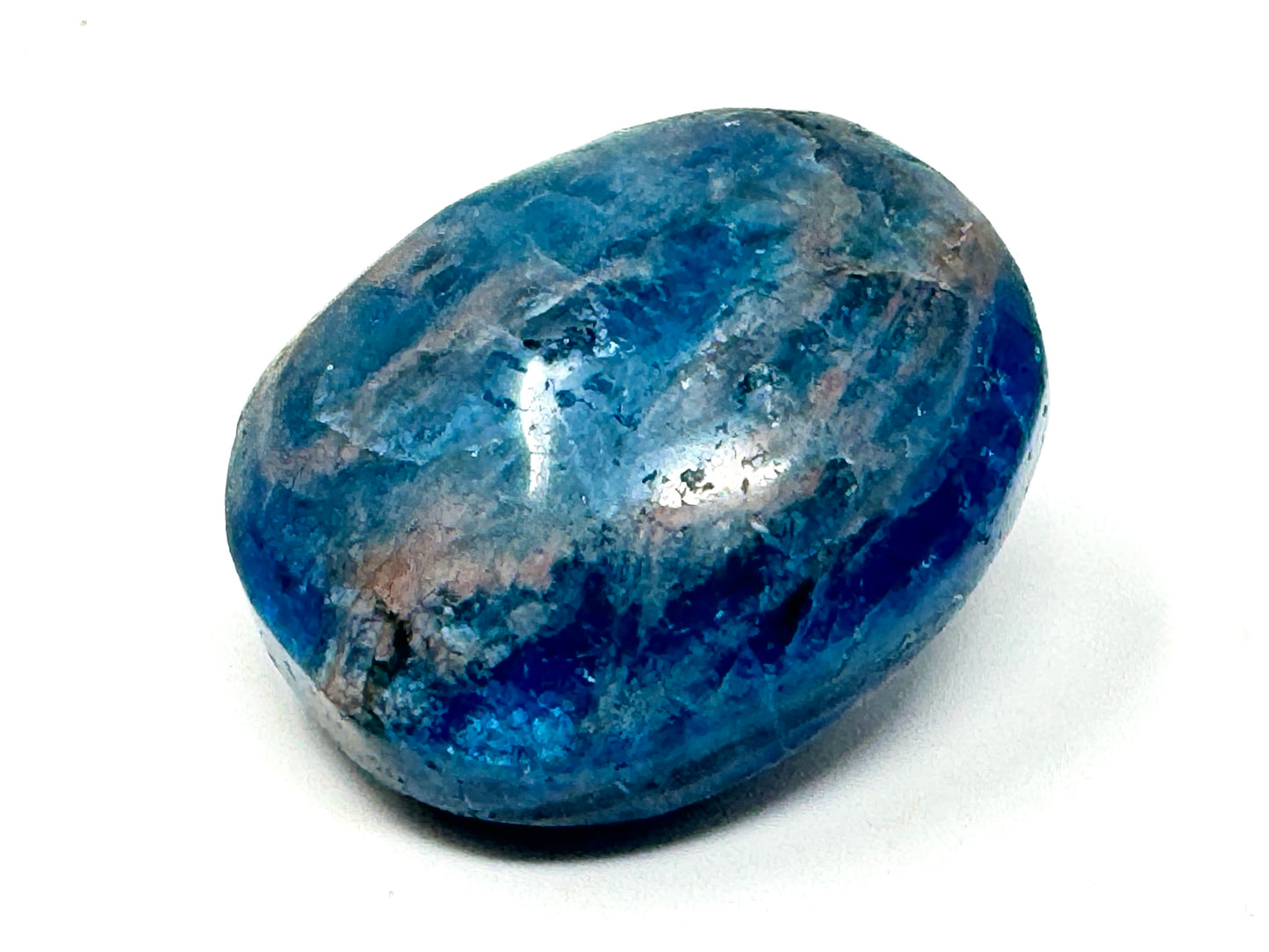 Blue Apatite Crystal Pebble 5.6cm