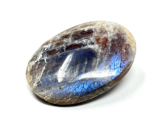 Blue Moonstone Crystal Pebble 6.3cm