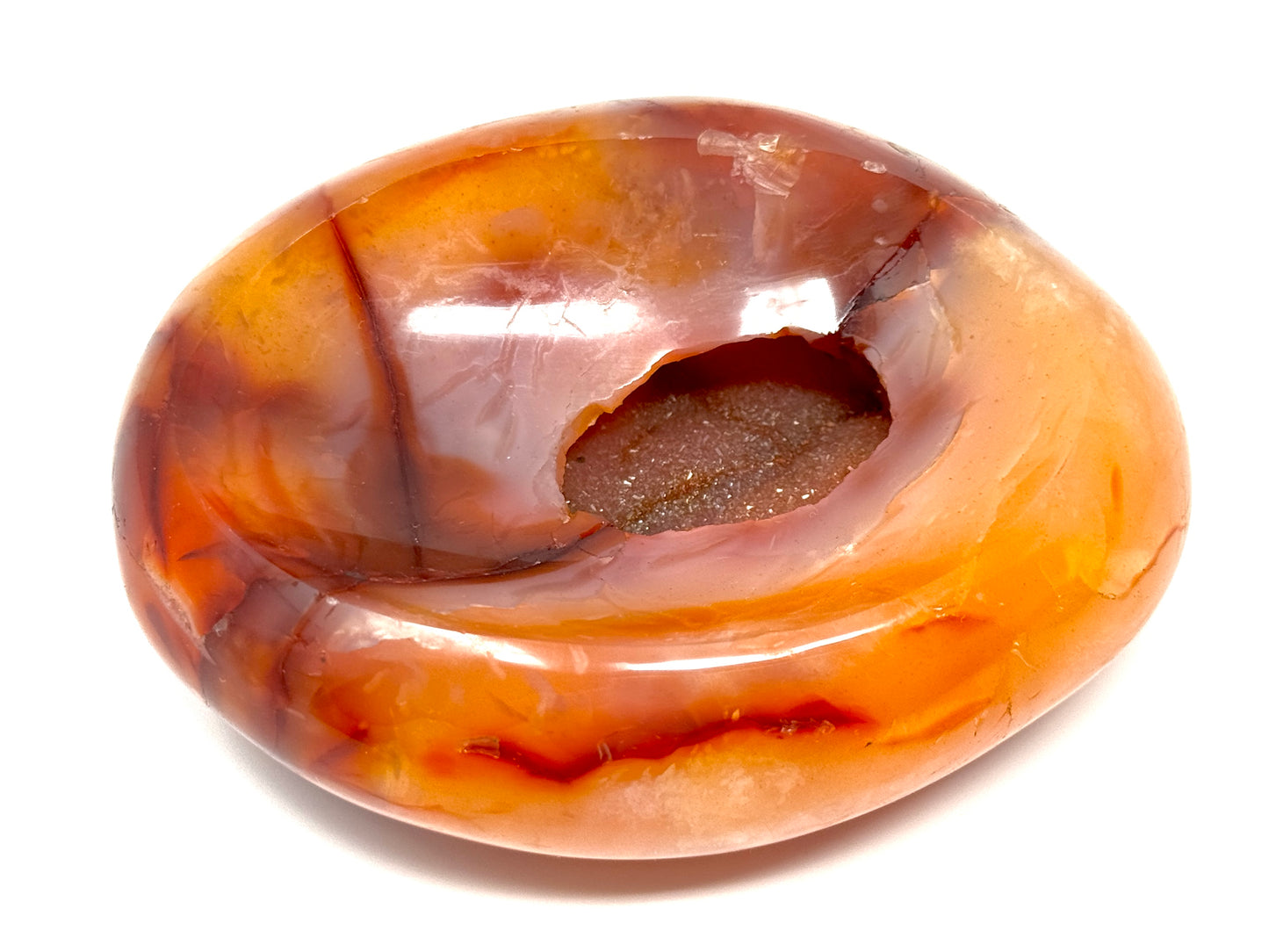 Druzy Carnelian Crystal Bowl 9.3cm