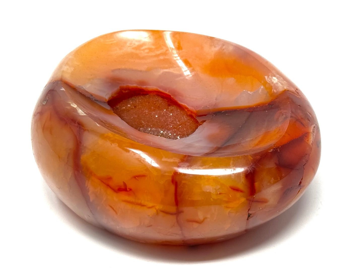 Druzy Carnelian Crystal Bowl 9.3cm