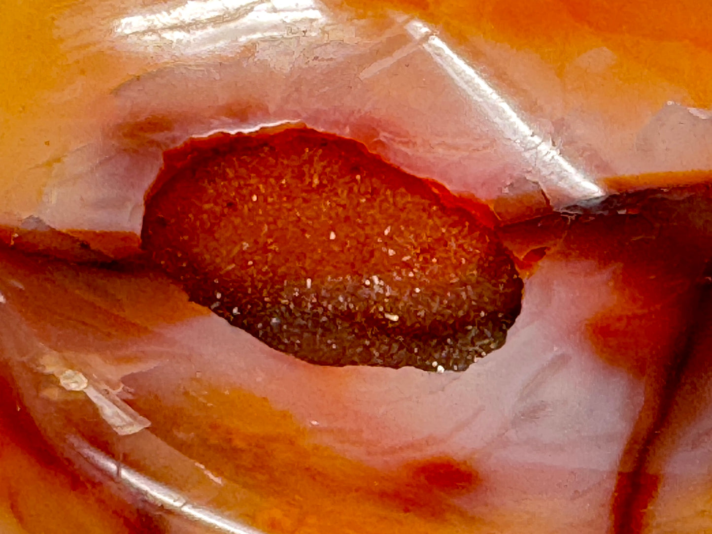 Druzy Carnelian Crystal Bowl 9.3cm