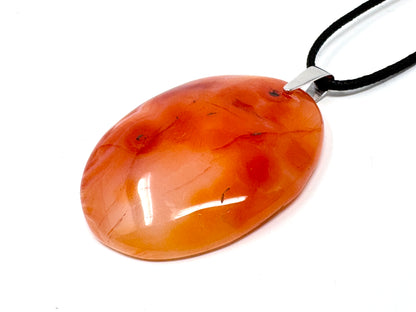 Large Carnelian Pendant Oval 5.2cm