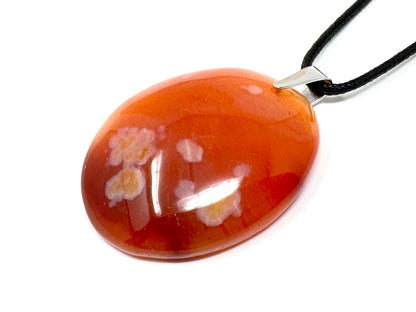 Large Carnelian Pendant Oval 4.7cm