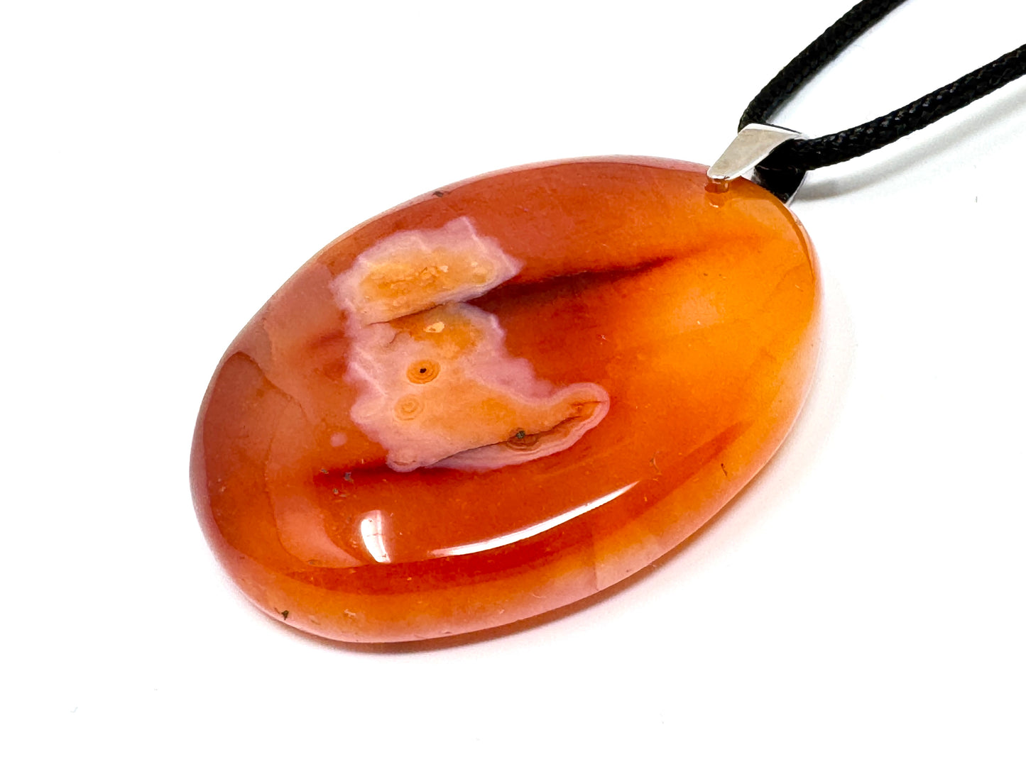 Large Carnelian Pendant Oval 5.2cm