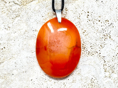 Large Carnelian Pendant Oval 4.9cm