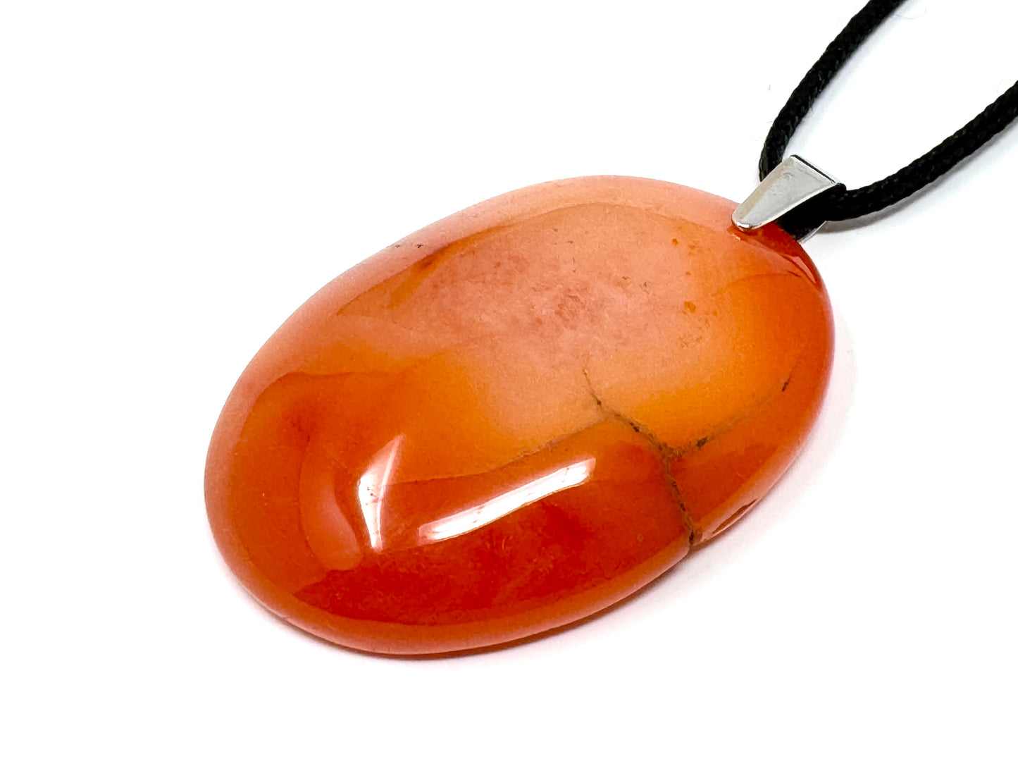 Large Carnelian Pendant Oval 4.9cm