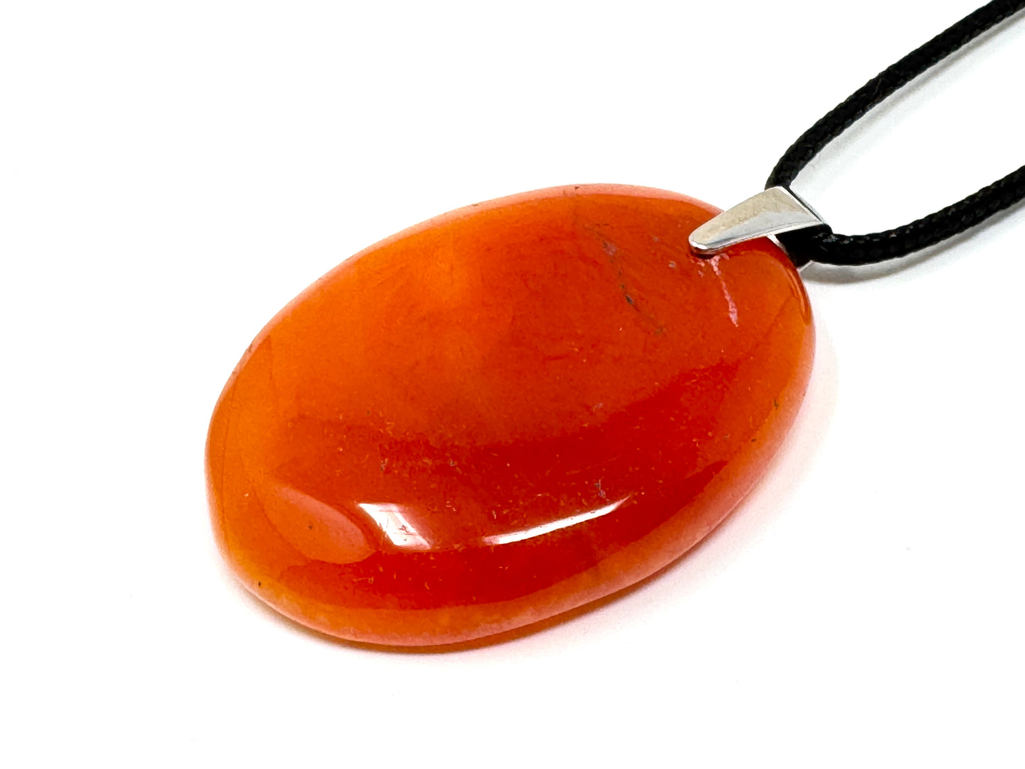 Large Carnelian Pendant Oval 4.5cm