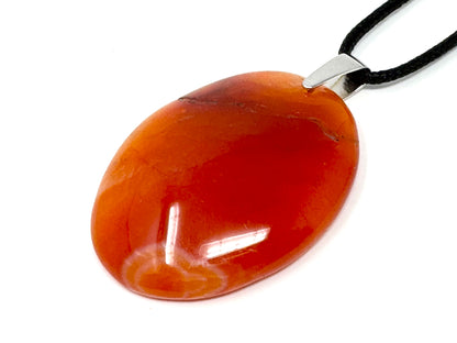 Large Carnelian Pendant Oval 4.6cm