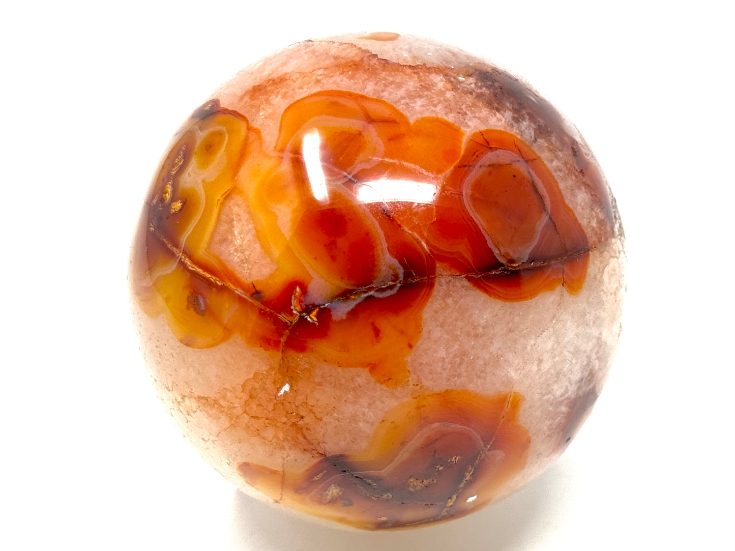 Large Carnelian Crystal Sphere 11.2cm