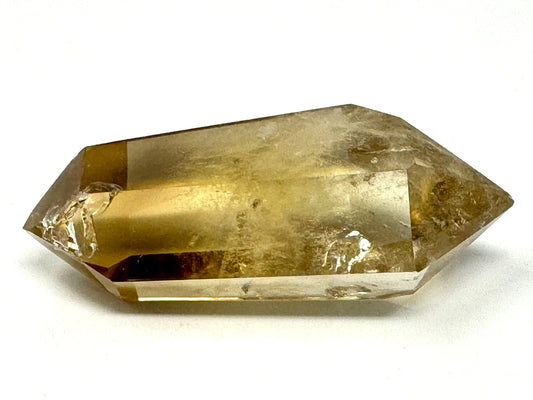 Natural Citrine Double Terminated  Quartz Crystal Point 6.3cm