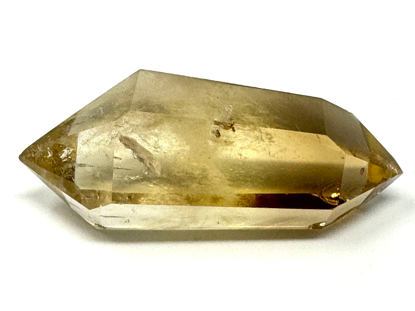 Natural Citrine Double Terminated  Quartz Crystal Point 6.3cm