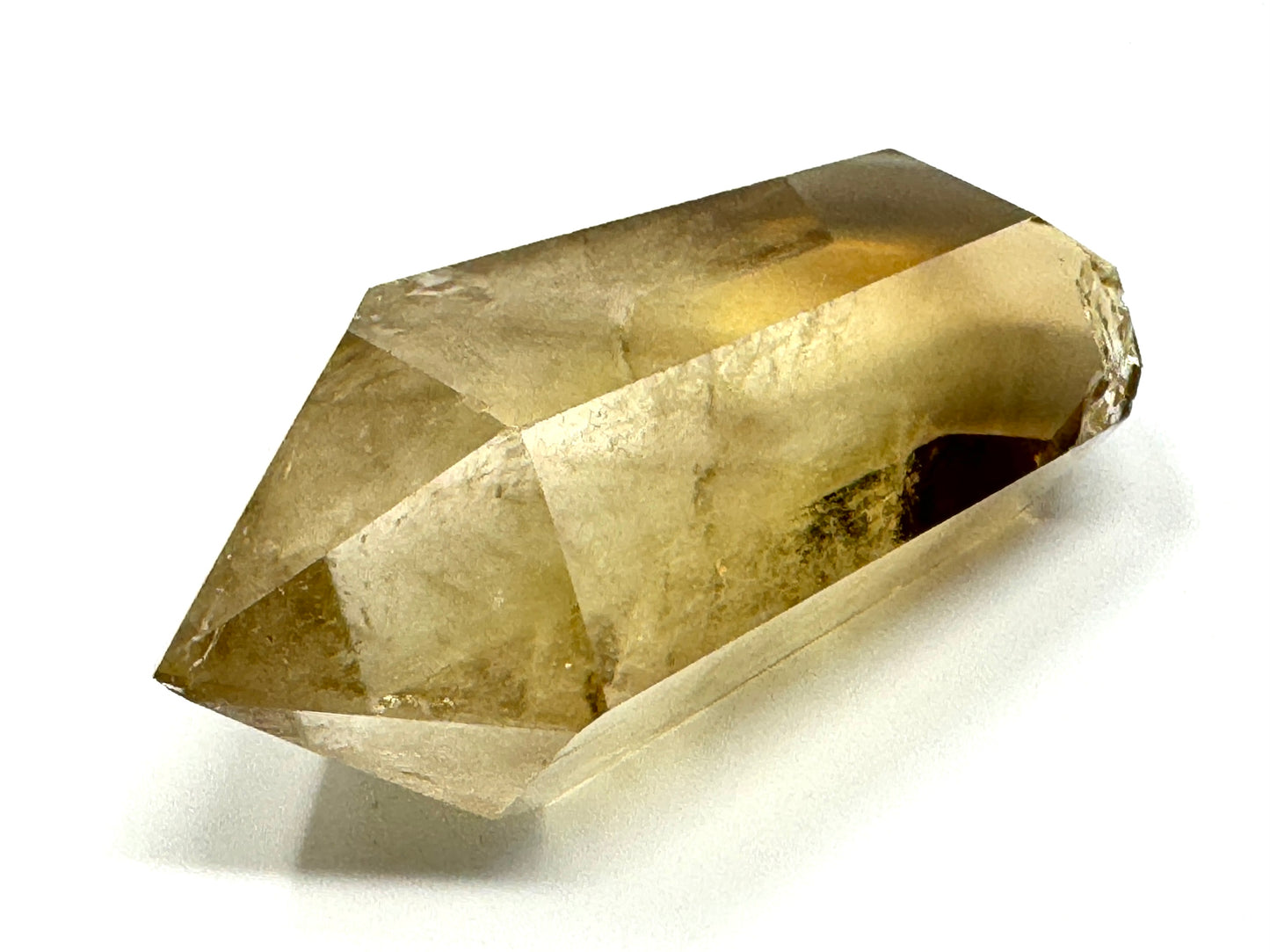 Natural Citrine Double Terminated  Quartz Crystal Point 6.3cm