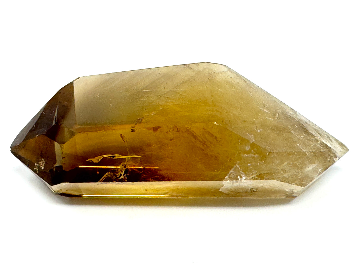 Natural Citrine Double Terminated  Quartz Crystal Point 6.3cm