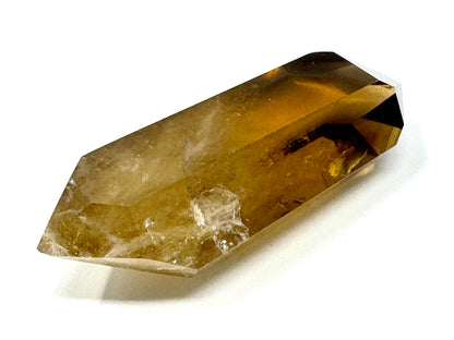 Natural Citrine Double Terminated  Quartz Crystal Point 6.3cm