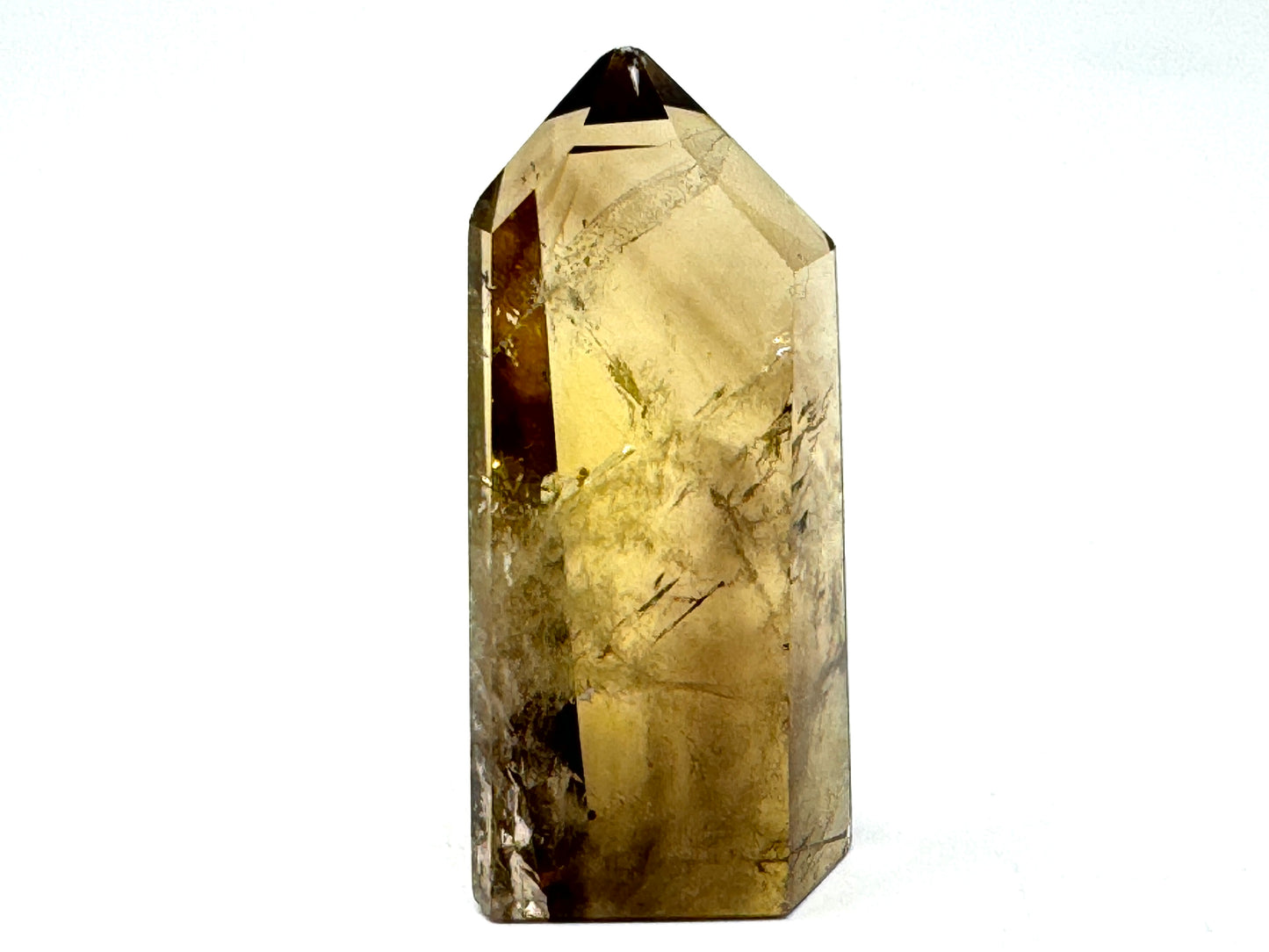 Natural Citrine Quartz Crystal Point 6.8cm