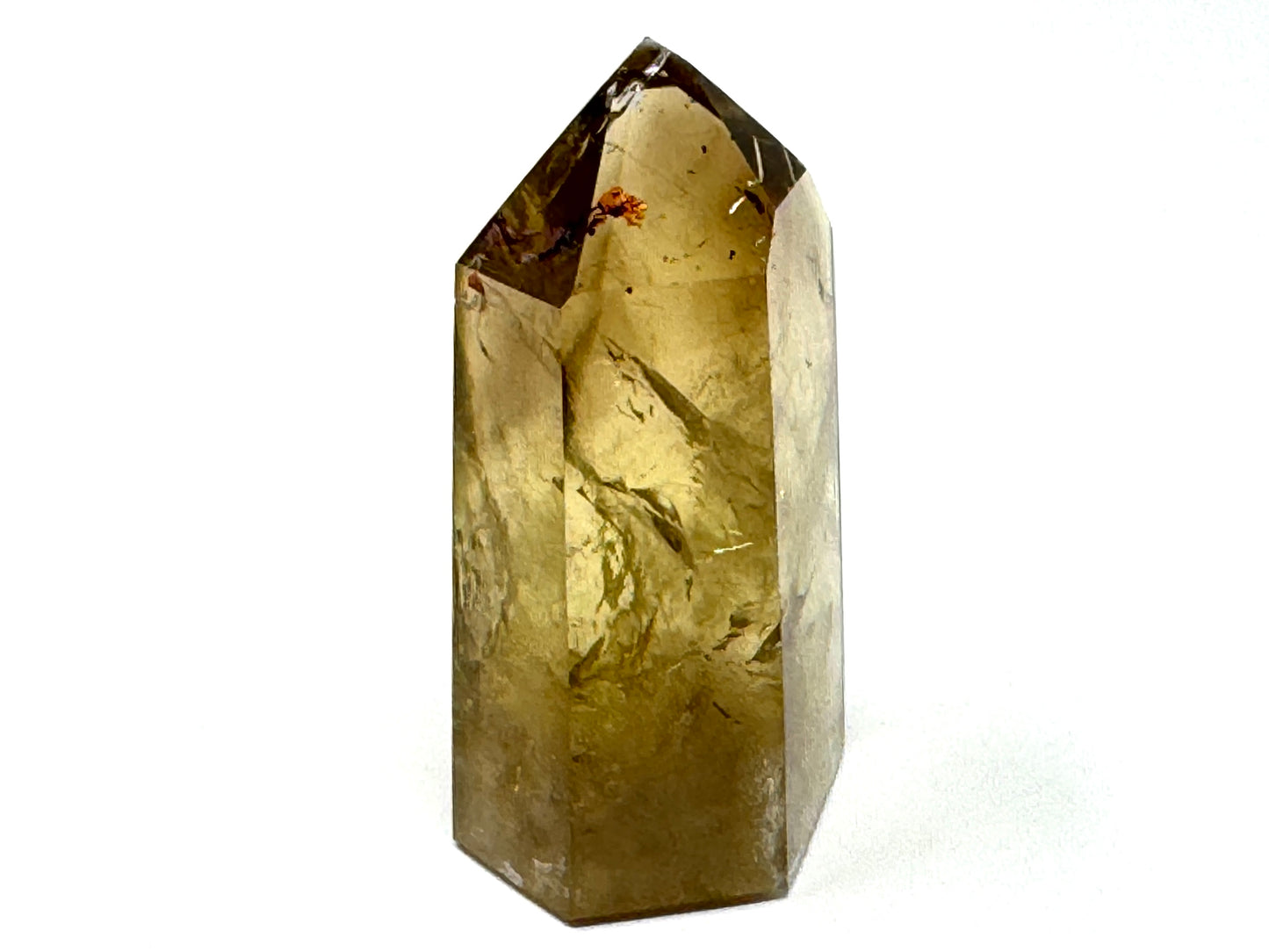 Natural Citrine Quartz Crystal Point 7.2cm