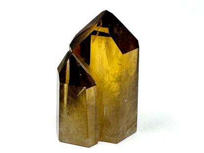 Natural Citrine Twinned Quartz Crystal point 6.2cm