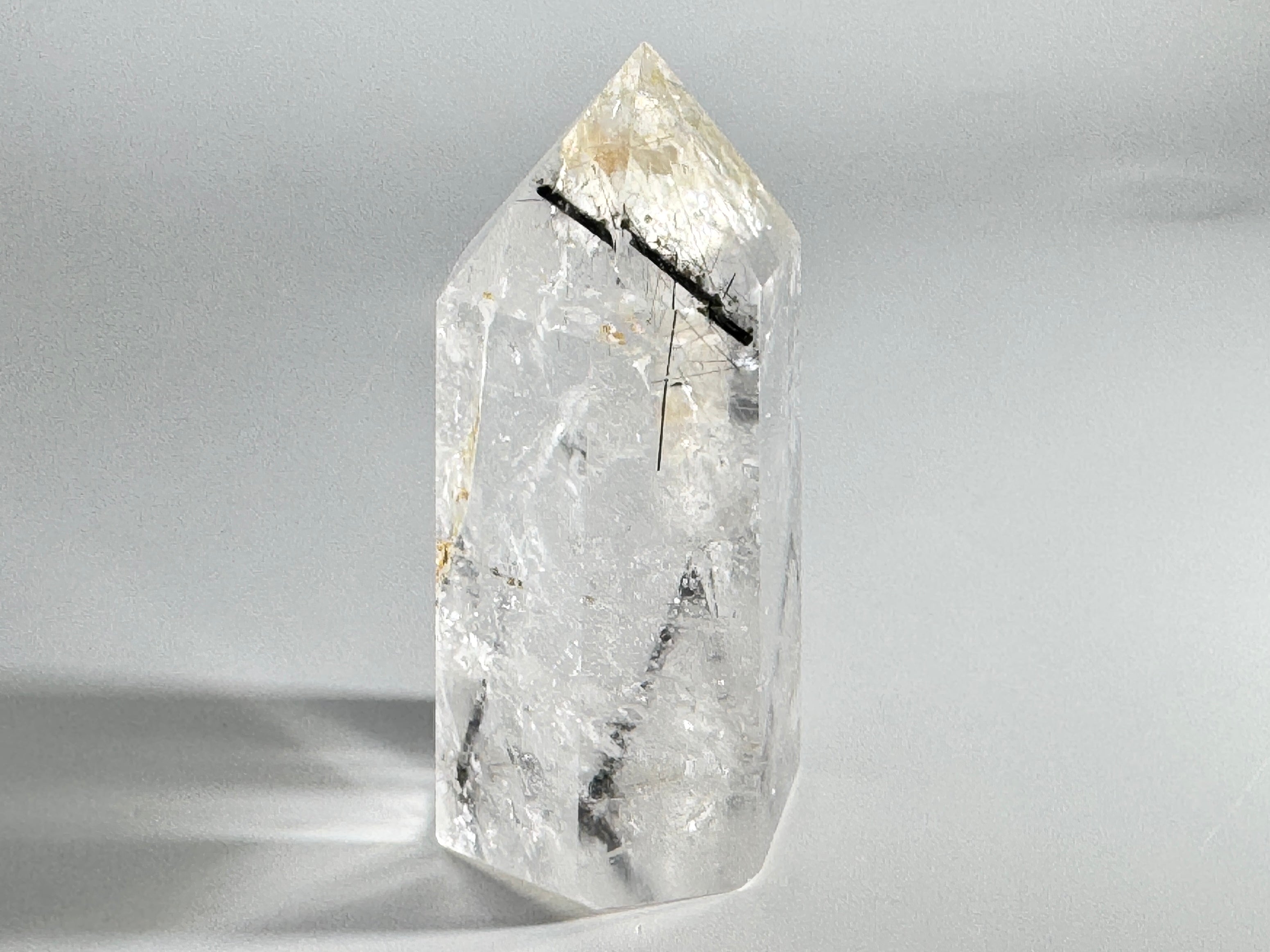 Large Quartz Tourmaline Crystal Point | Tourmaline Quartz For Sale ...
