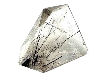 Faceted Quartz With Tourmaline Crystal 5.7cm