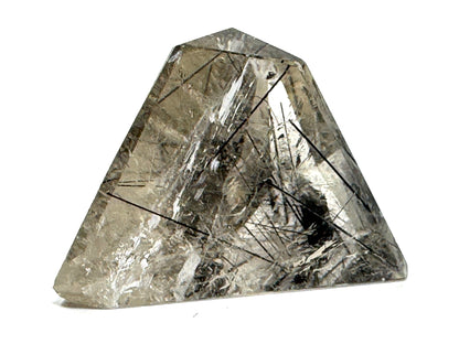 Faceted Quartz With Tourmaline Crystal 5.7cm