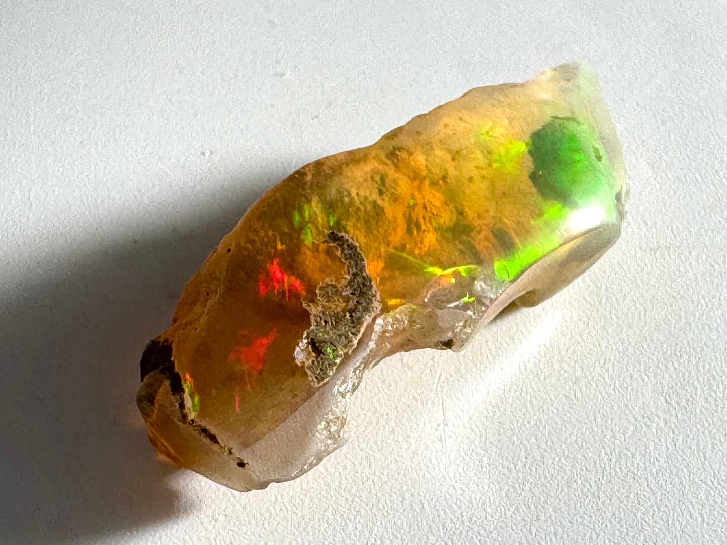 Ethiopian Crystal Opal Stone: Polished Welo Opal Gemstone 2.69 grams