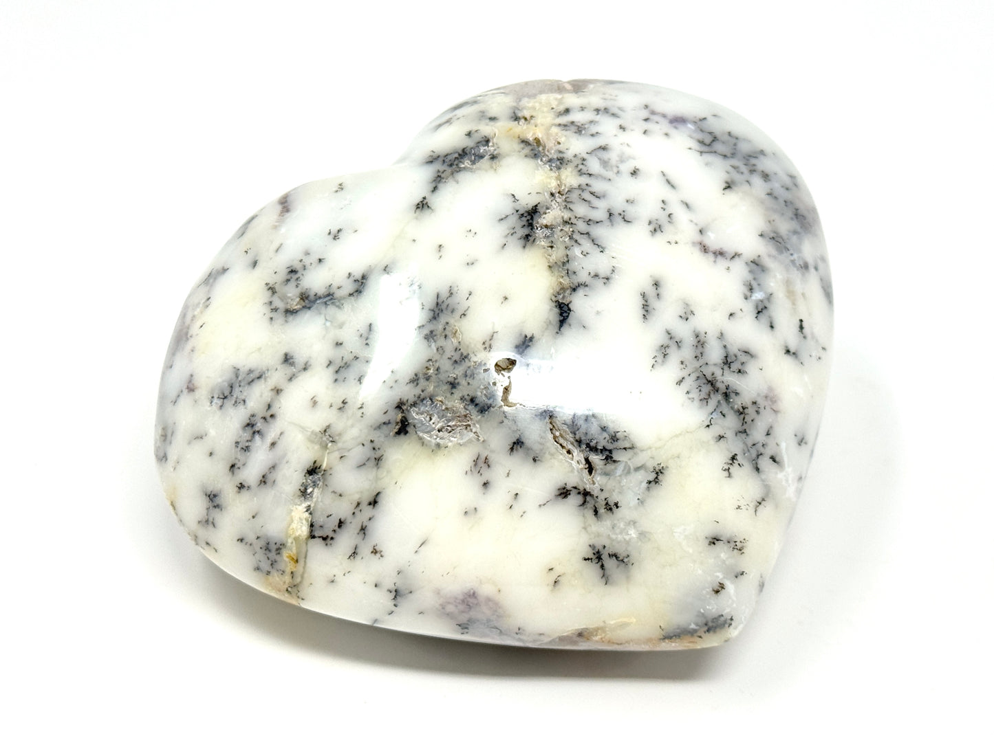 Large Dendritic Opal Crystal Heart 9.8cm