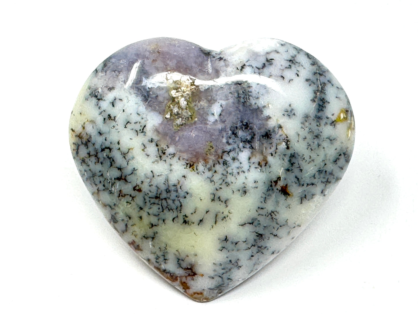 Large Dendritic Opal Crystal Heart 6.9cm