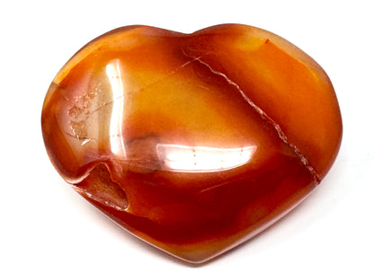 Druzy Carnelian Geode Crystal Heart 7.4cm