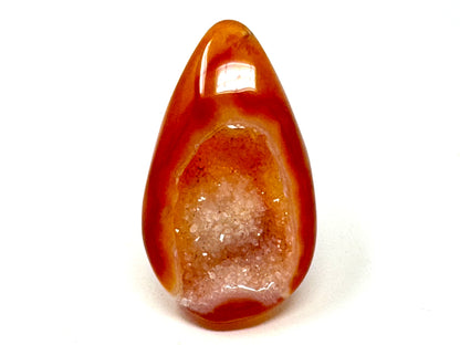 Druzy Carnelian Geode Crystal Pebble 5.3cm
