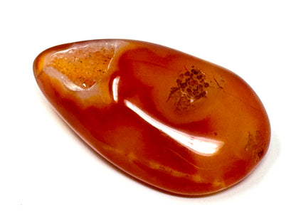 Druzy Carnelian Geode Crystal Pebble 5.3cm