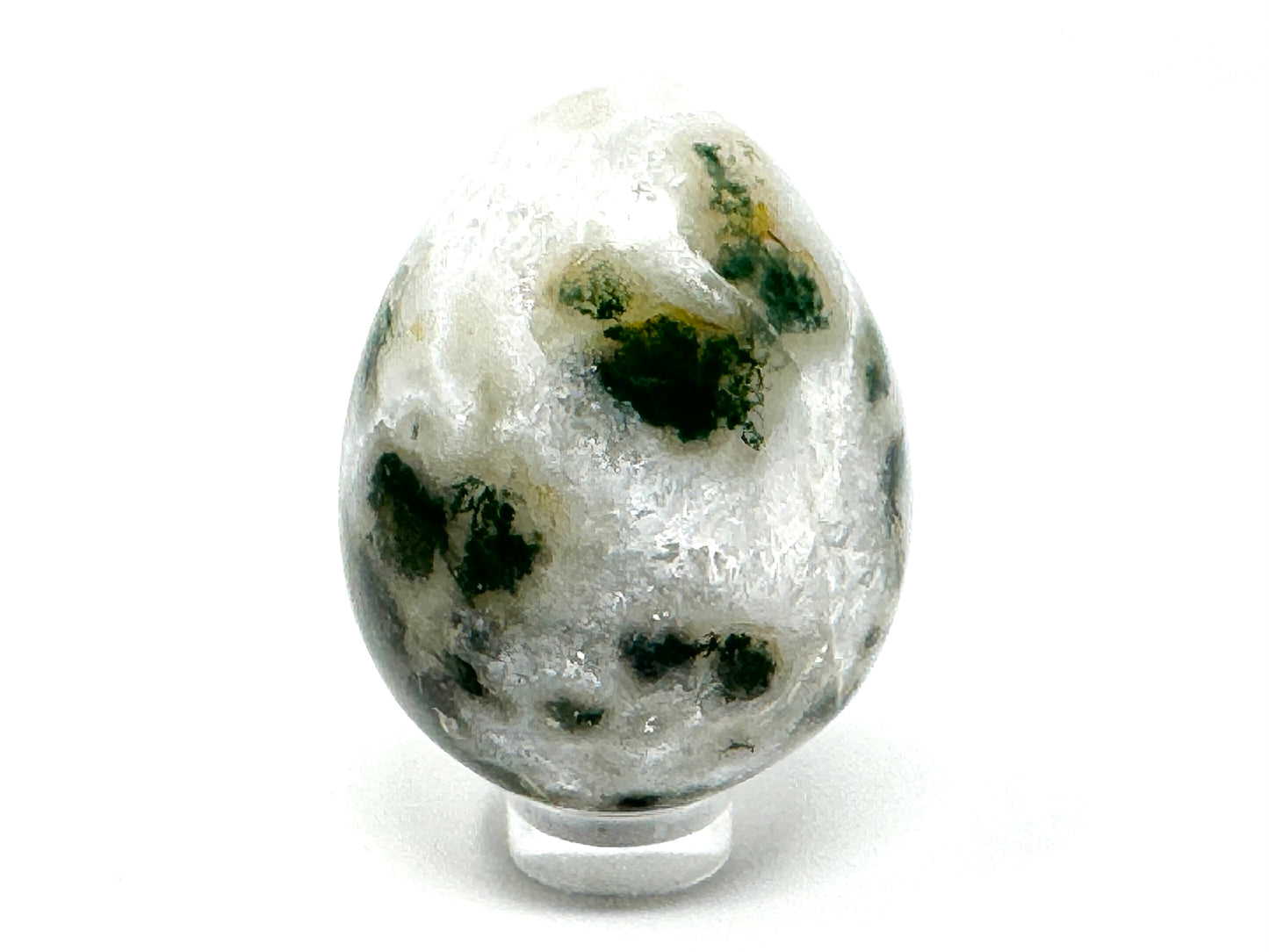 Druzy Moss Agate Crystal Egg 5.1cm