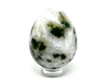 Druzy Moss Agate Crystal Egg 5.1cm