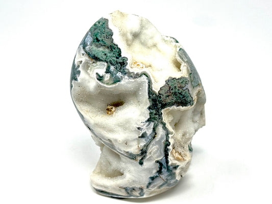 Druzy Moss Agate Crystal Freeform 14.4cm